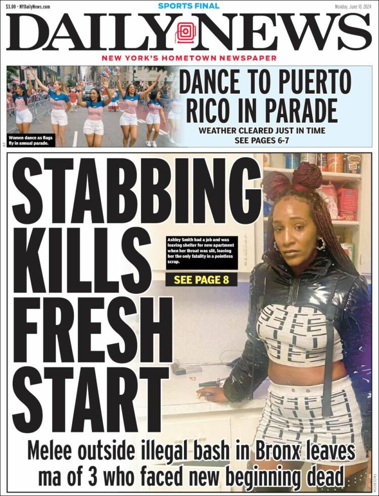 Portada de Daily News - New York (USA)