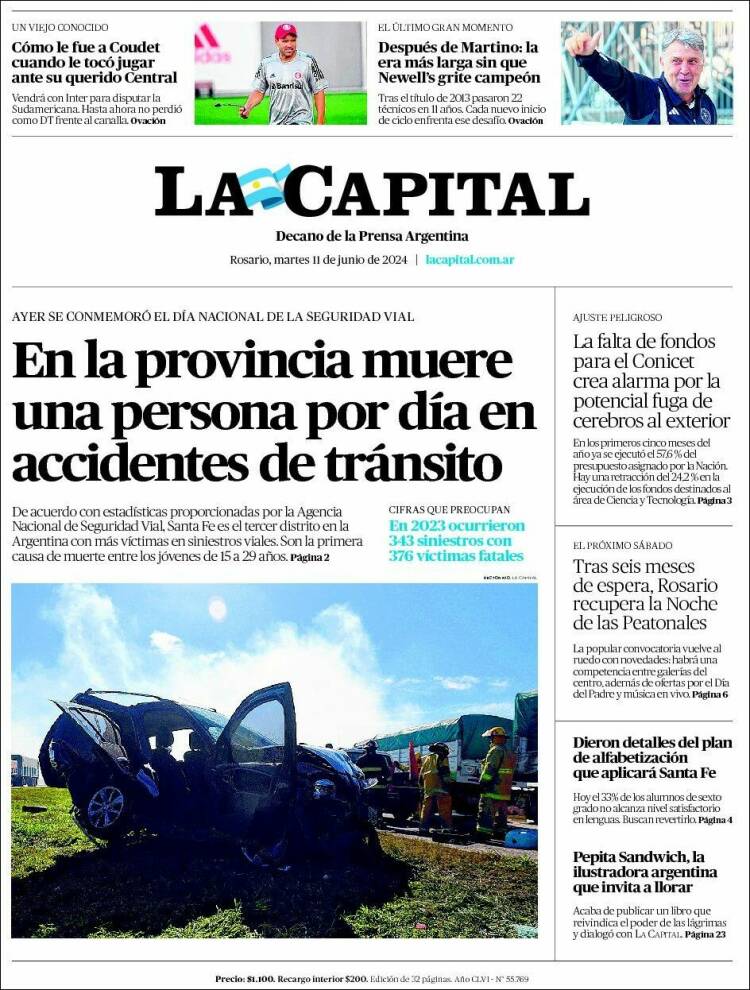 Portada de La Capital - Rosario (Argentina)