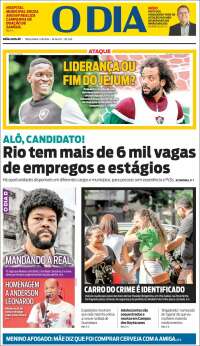 Portada de O Dia (Brasil)