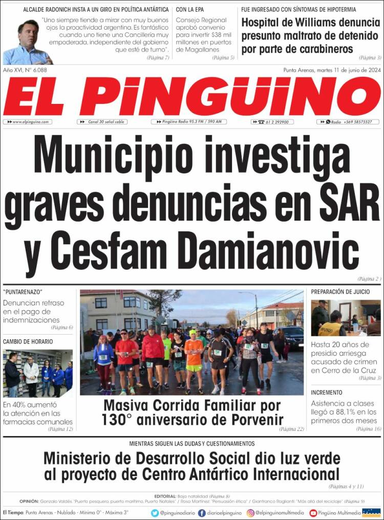 Portada de El Pingüino (Chile)