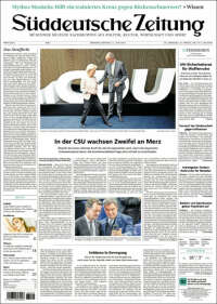 Portada de Sueddeutsche (Alemania)