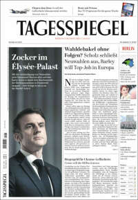 Portada de Der Tagesspiegel (Alemania)