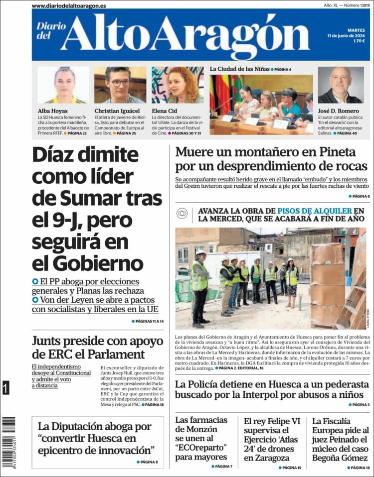 Portada de Diario del AltoAragón (Espa&ntilde;a)