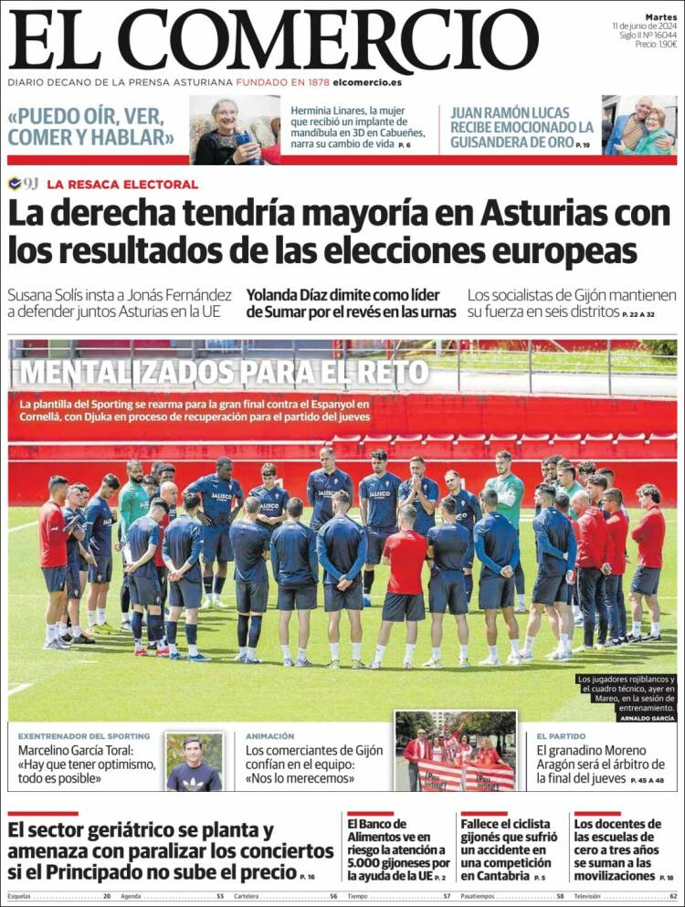 Portada de El Comercio - Gijón (Espa&ntilde;a)