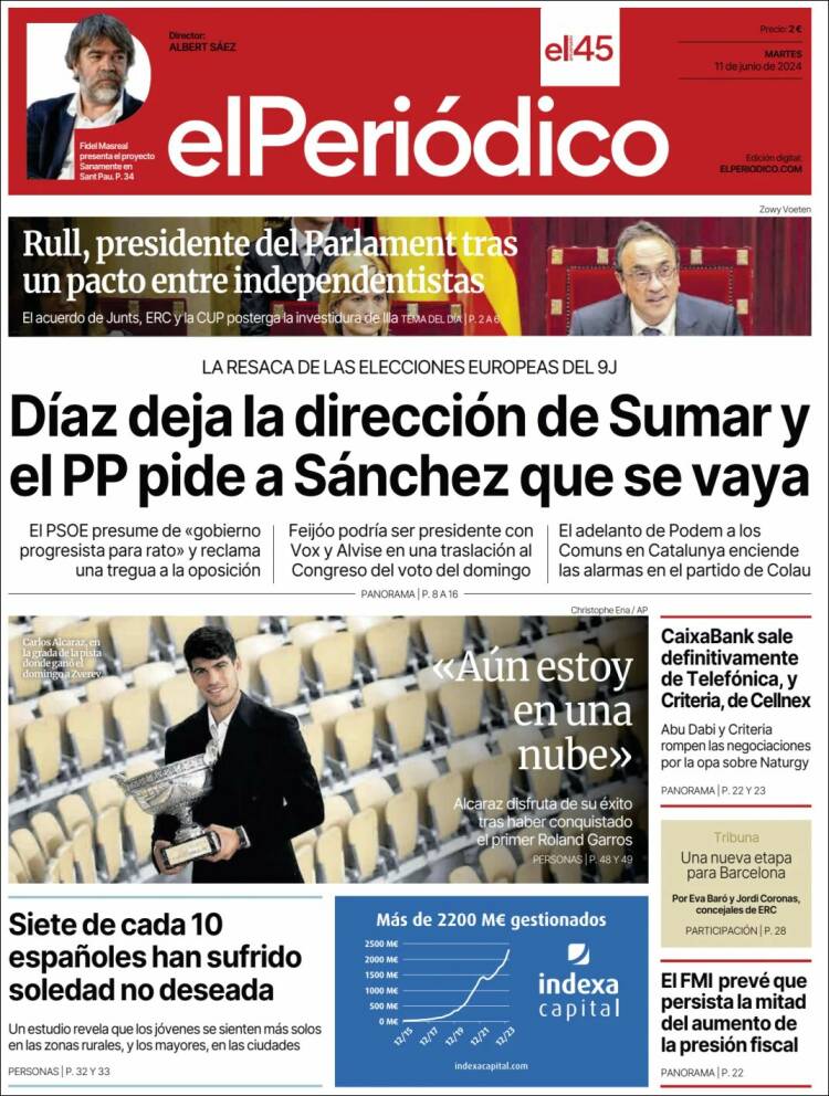 Portada de El Periódico (Espa&ntilde;a)
