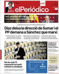 Portada de El Periódico de Catalunya (Espagne)