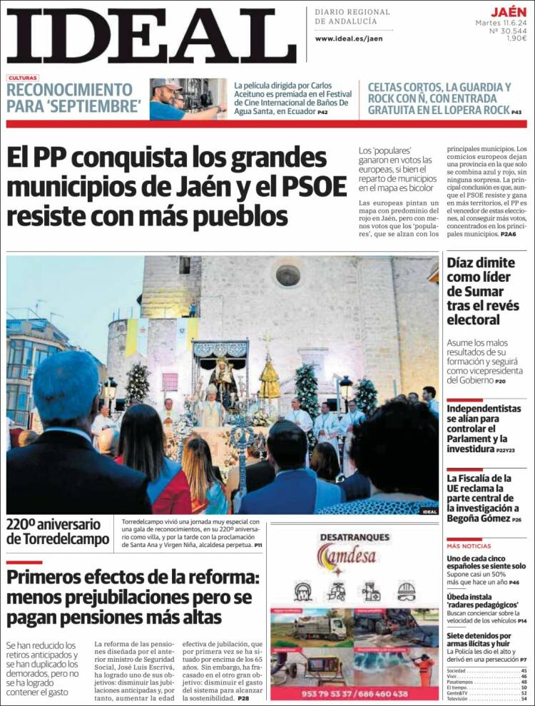 Portada de El Ideal de Jaén (Espa&ntilde;a)