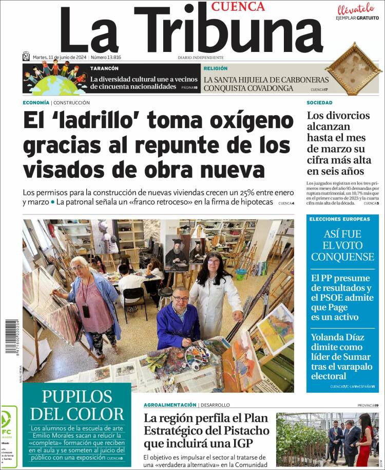 Portada de La Tribuna de Cuenca (Espa&ntilde;a)