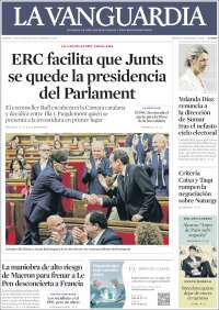 Portada de La Vanguardia (Espagne)