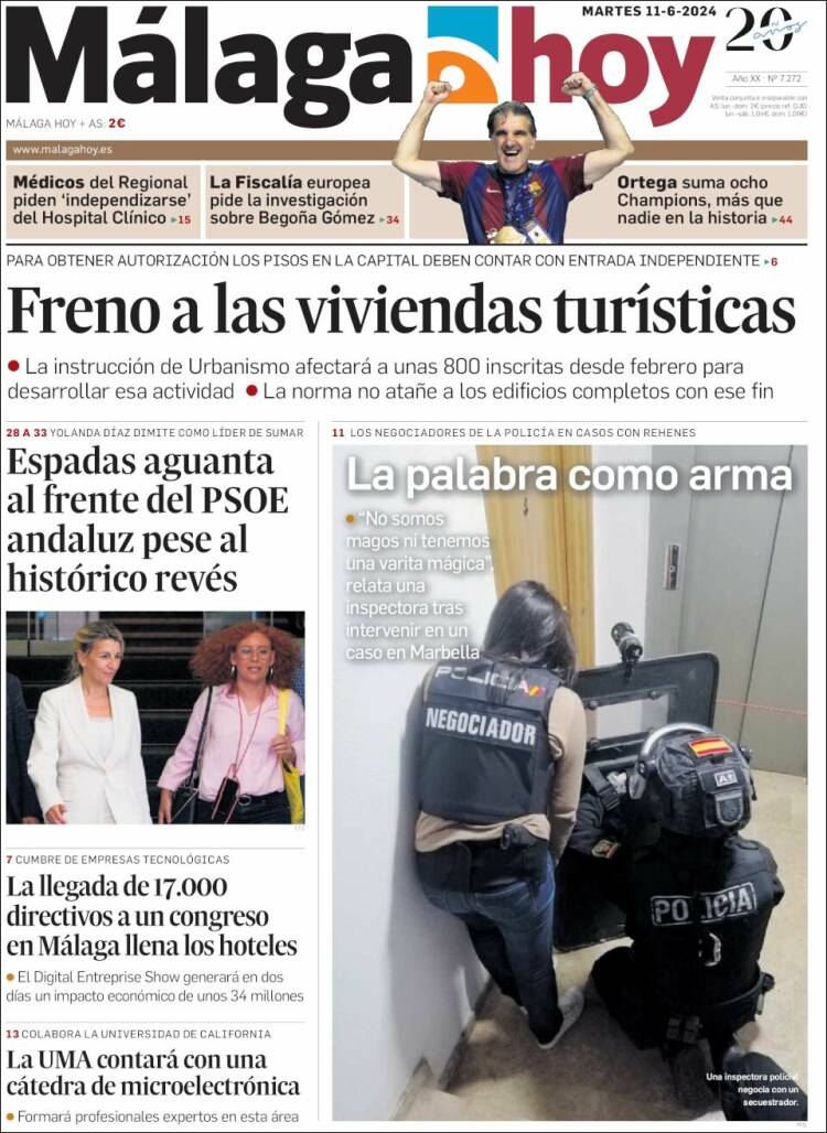 Portada de Málaga Hoy (Espa&ntilde;a)