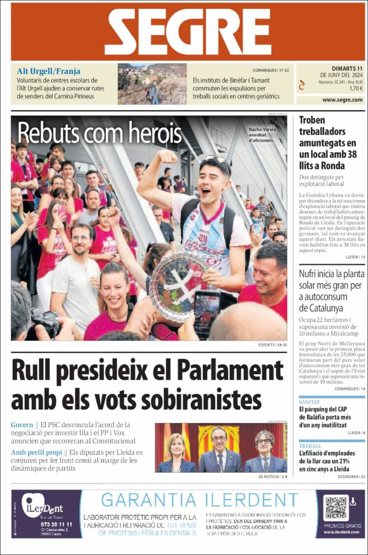 Portada de Segre (Espa&ntilde;a)