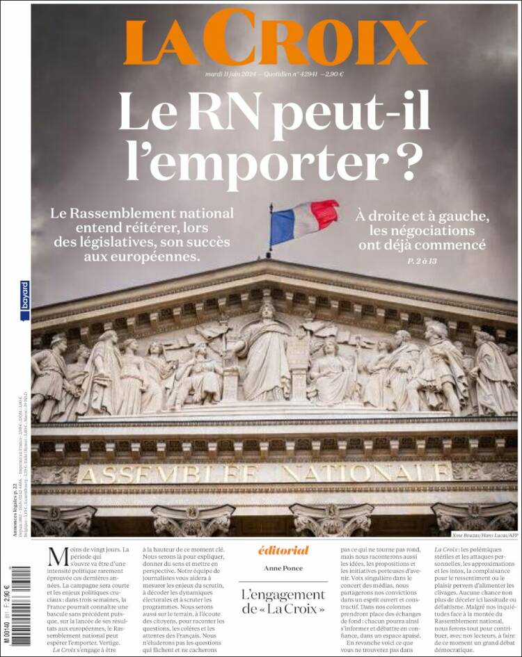 Portada de La Croix (Francia)