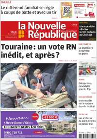 Portada de La Nouvelle Republique (Francia)