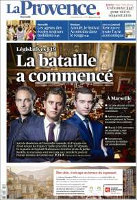Portada de La Provence (Francia)