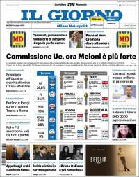 Portada de Il Giorno (Italia)