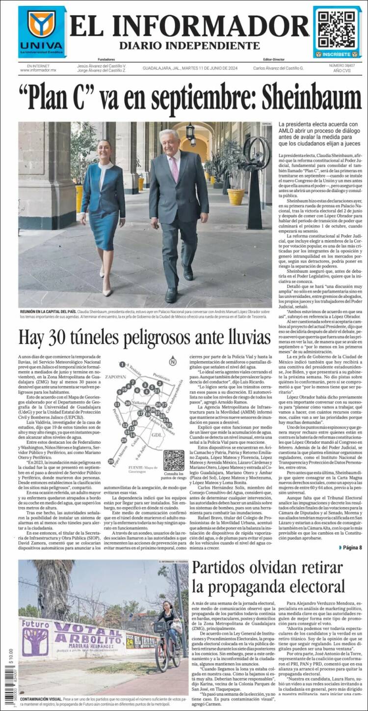 Portada de El Informador (M&eacute;xico)