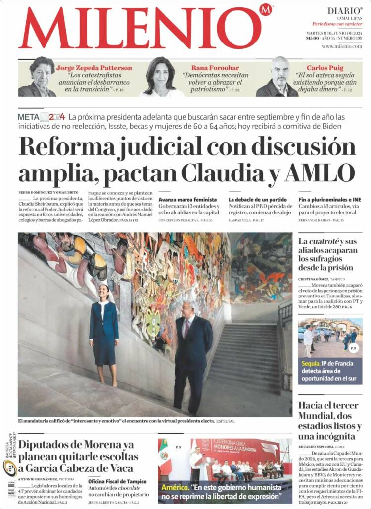Portada de Milenio - Tamaulipas (M&eacute;xico)