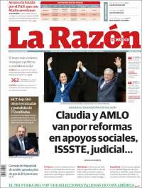 Portada de La Razón (M&eacute;xico)