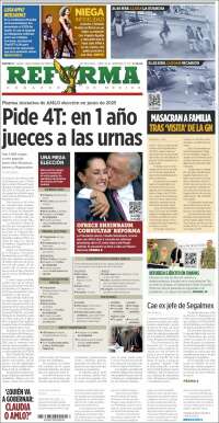 Portada de Reforma (M&eacute;xico)