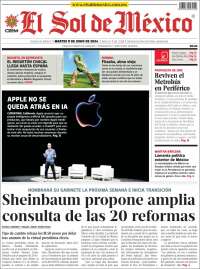 Portada de El Sol de México (M&eacute;xico)