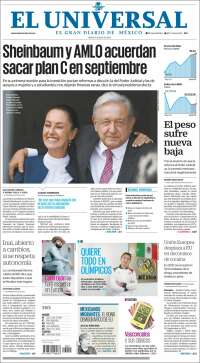 Portada de El Universal (M&eacute;xico)