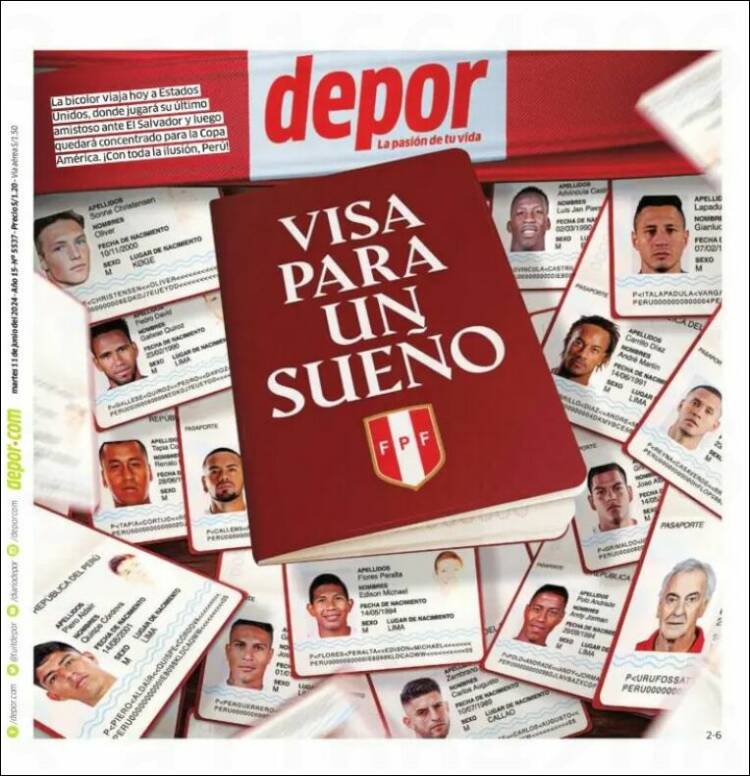 Portada de Depor (Per&uacute;)