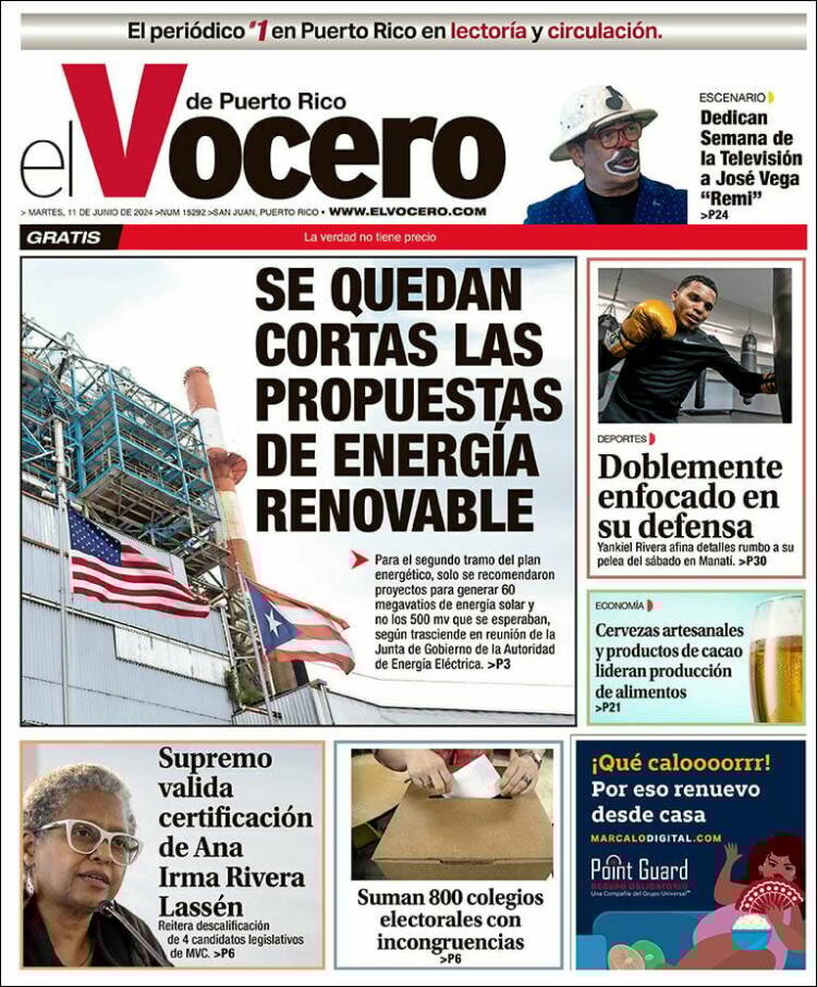Portada de Vocero (Puerto Rico)