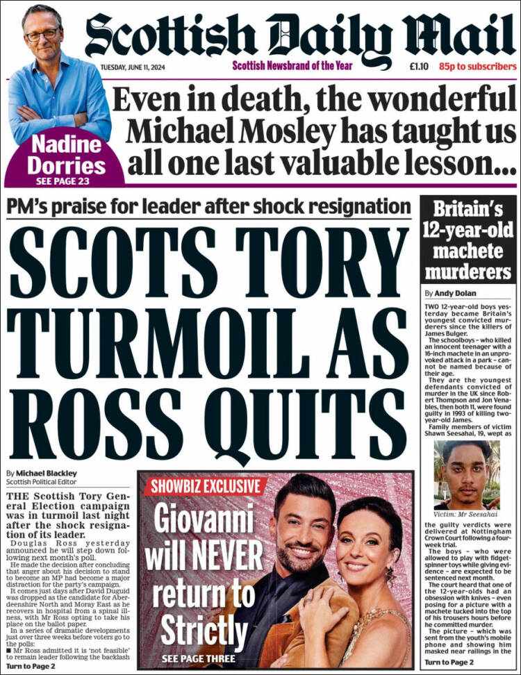 Portada de Scottish Daily Mail (Reino Unido)