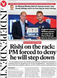 Portada de The Independent (Reino Unido)