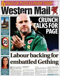 Portada de Western Mail (Reino Unido)