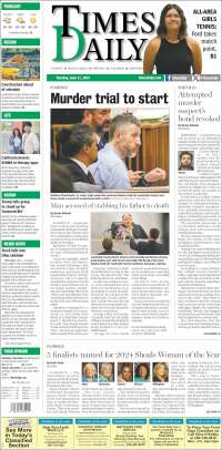 Portada de Times Daily (USA)