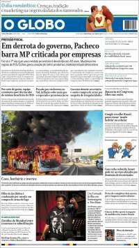 Portada de O Globo (Brasil)
