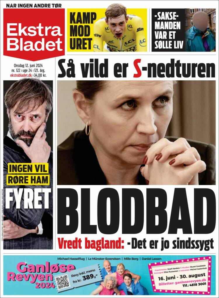 Portada de Ekstra Bladet (Dinamarca)