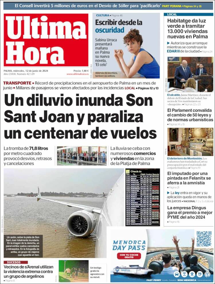 Portada de Última Hora (España)