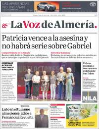 Portada de La Voz de Almería (España)