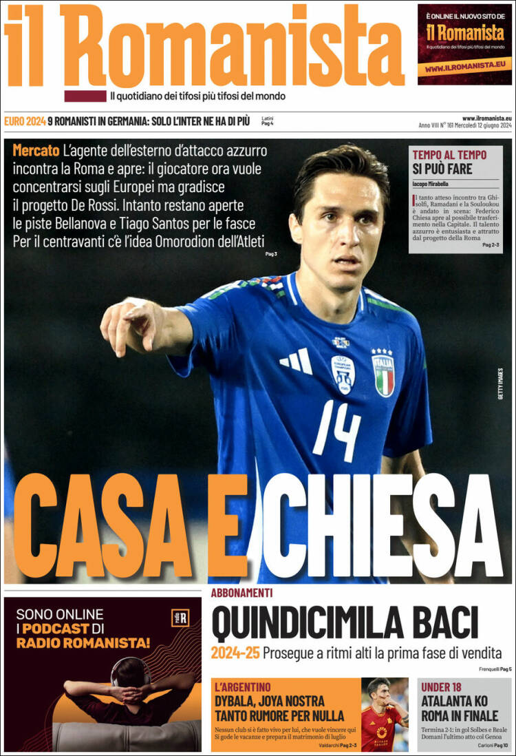 Portada de Romanista (Italia)