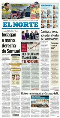 Portada de El Norte (México)