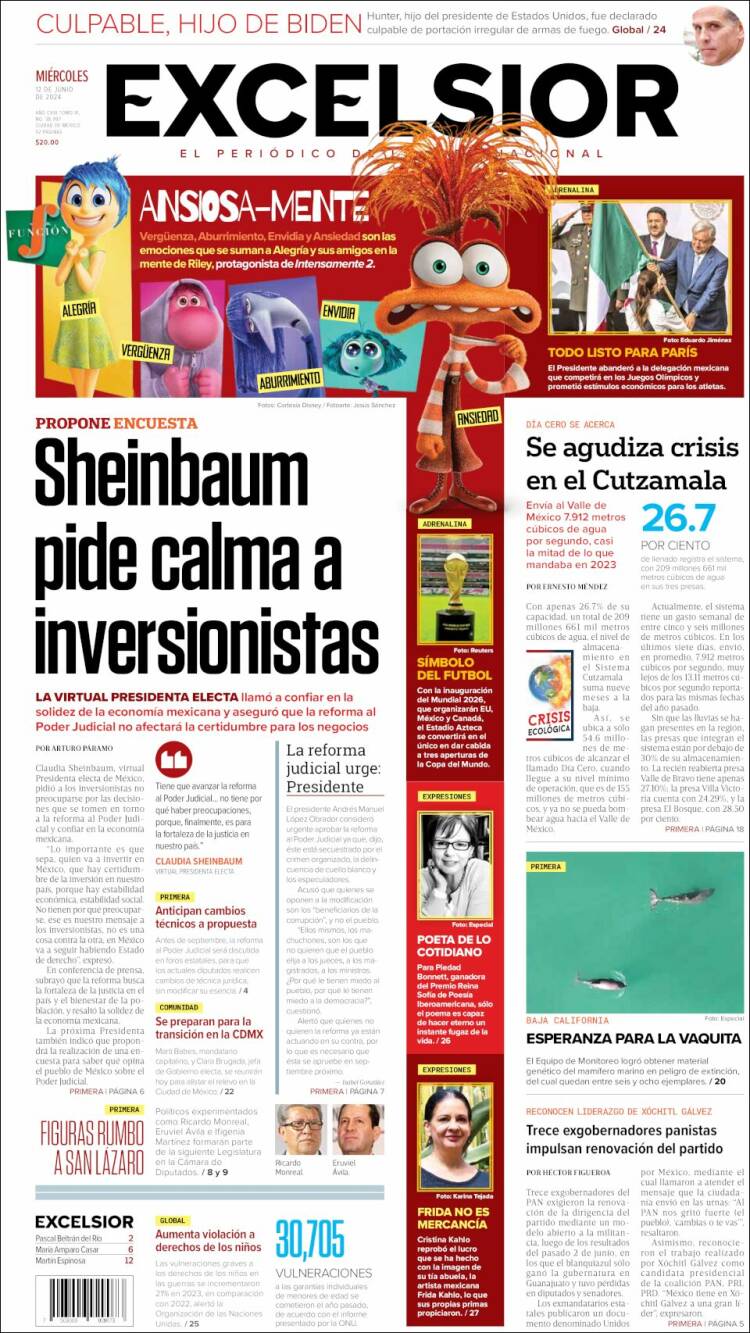 Portada de Excelsior (México)
