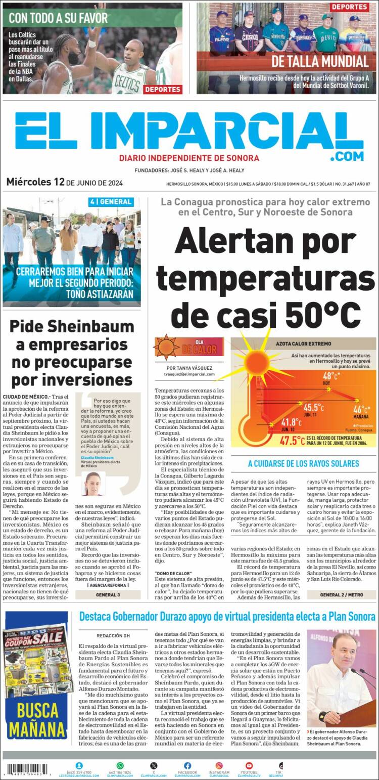 Portada de El Imparcial (México)