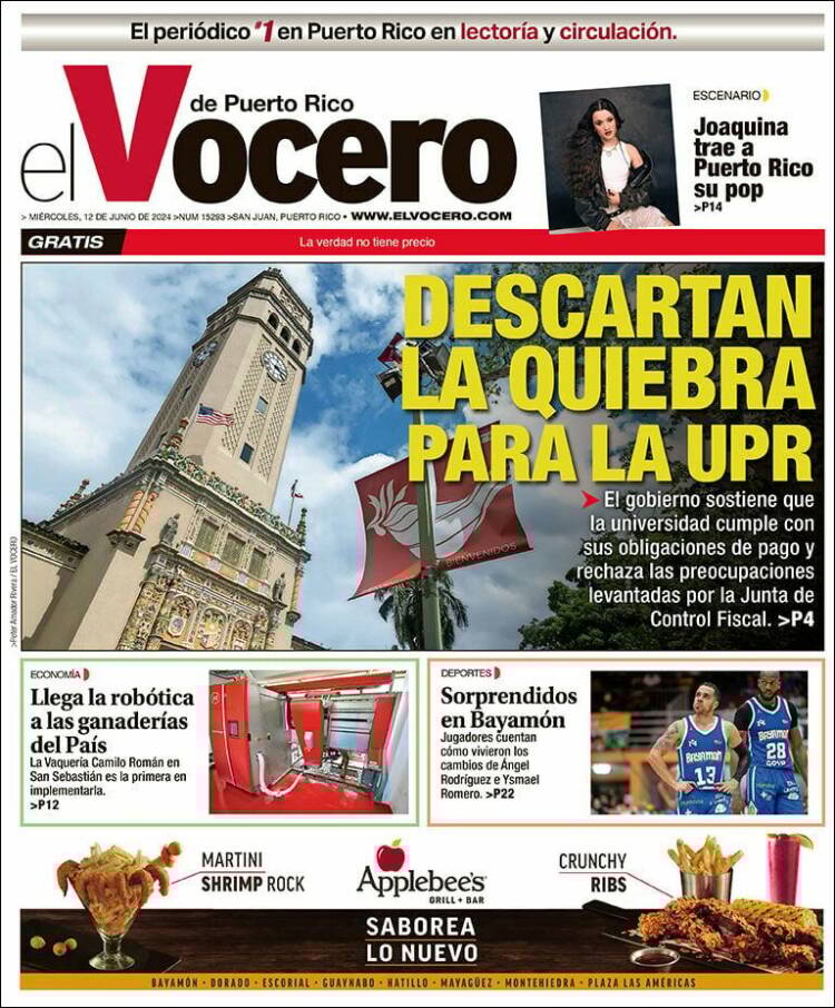 Portada de Vocero (Puerto Rico)