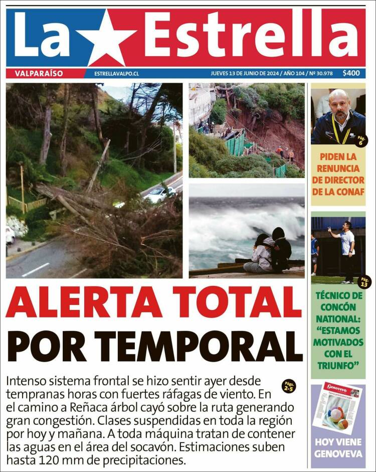 Portada de Estrella de Valparaiso (Chile)