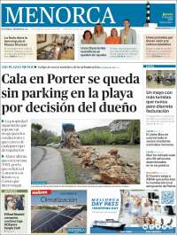 Portada de Menorca - Diario Insular (Spain)