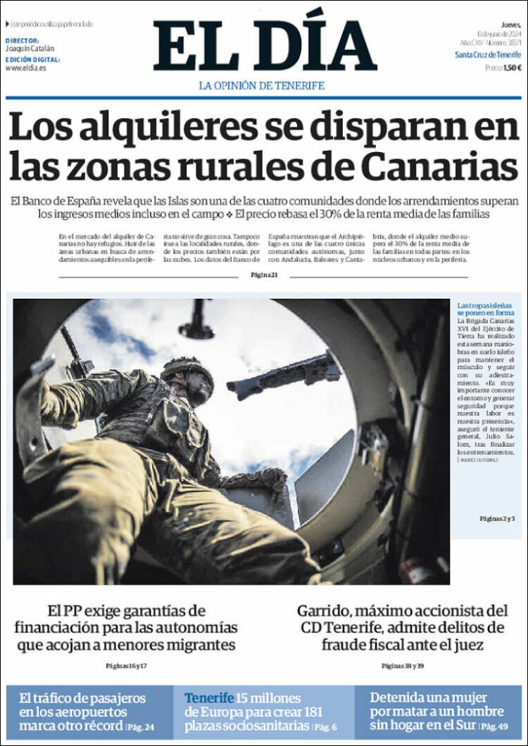 Portada de El Día (España)