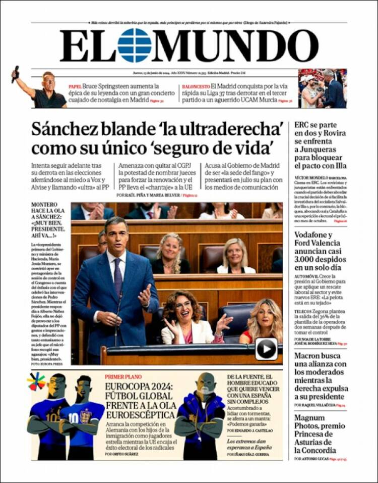 Portada de El Mundo (España)