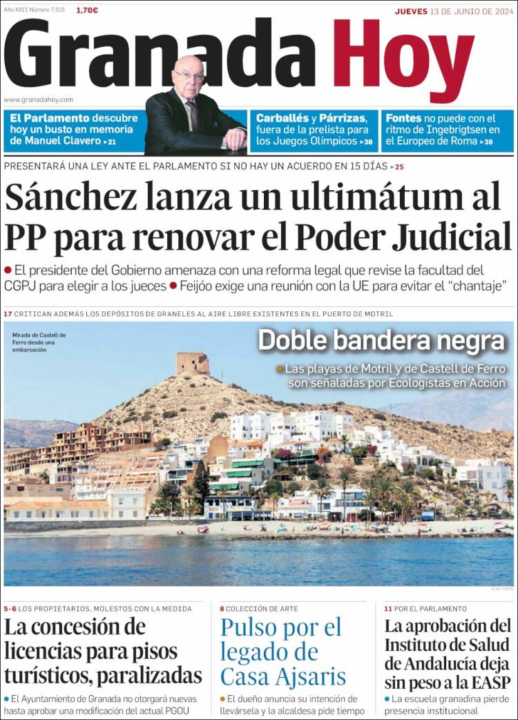 Portada de Granada Hoy (España)