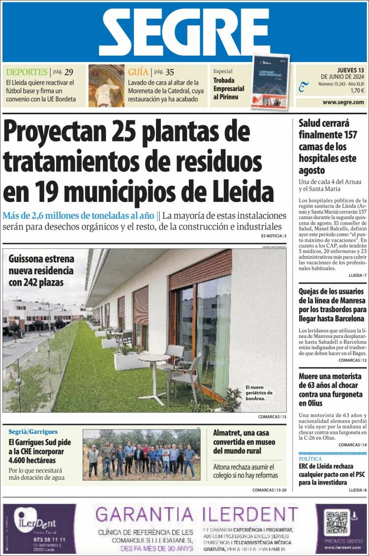 Portada de Segre  (España)