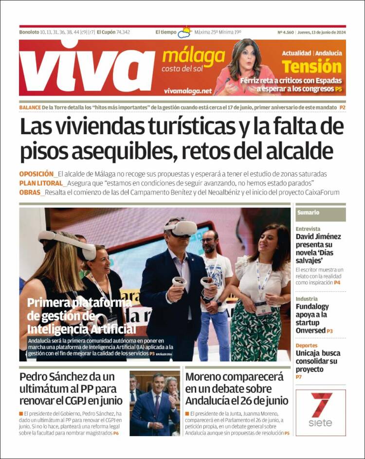 Portada de Viva Málaga (España)