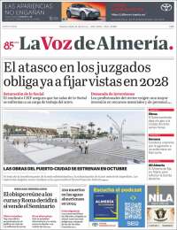 Portada de La Voz de Almería (España)