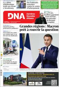 Portada de Les Dernières Nouvelles d'Alsace (Francia)