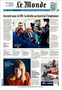 Portada de Le Monde (France)